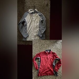 Columbia Red and Gray Columbia Pullover